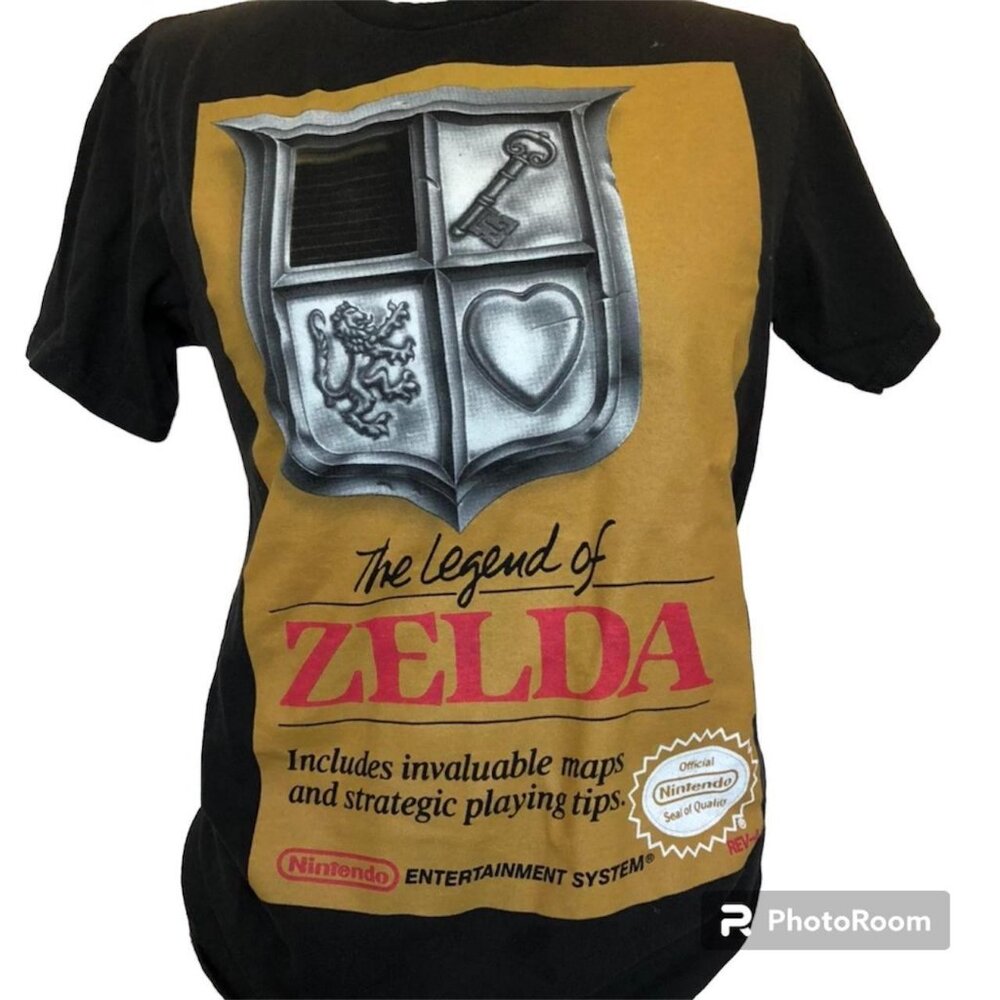 The Legend of Zelda Black T-shirt Nintendo Women's Size Small